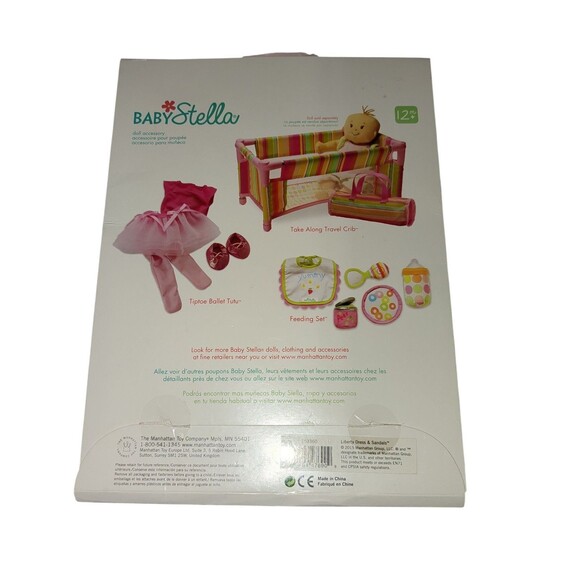 Baby Stella Manhatten Toy Company Doll Clothes Liberty Dress &Sandels NIP - Picture 3 of 3